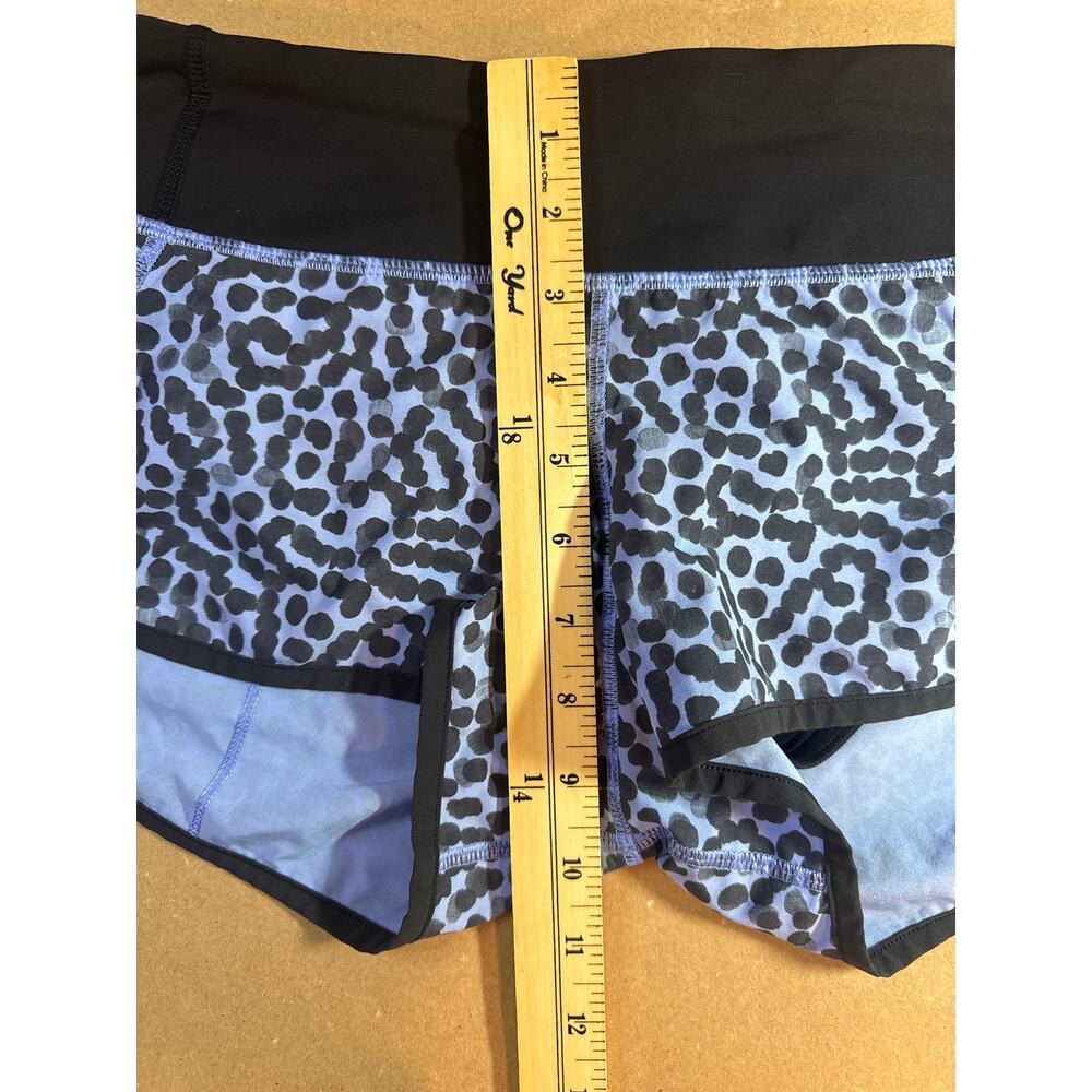 Lululemon Speed Up Short Size 2 Ace Spot Lullaby Black 2.5" - Picture 8 of 9
